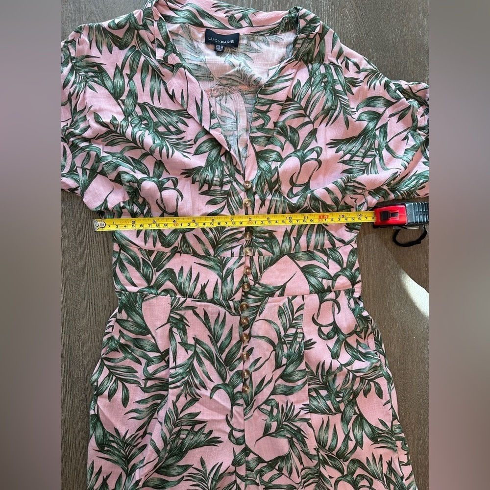 LUCY PARIS PALM BEACH RESORT BUTTON FRONT CROPPED JUMPSUIT - Size XS SKU:427 - Picture 10 of 11